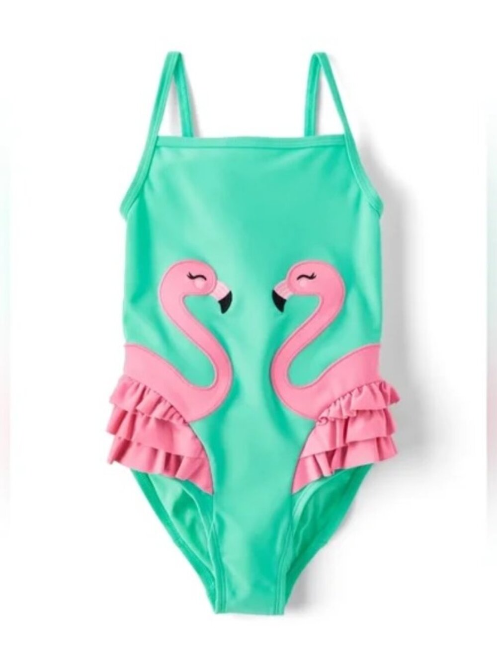 2T Gymboree embroidered flamingo one-piece swimsuit